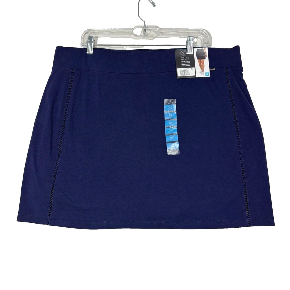 New Jones New York Skort Navy Lace Trim Golf Tennis Skirt Athletic Sporty XL